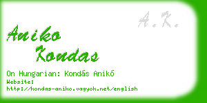 aniko kondas business card